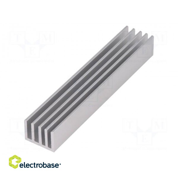 Heatsink: extruded | grilled | natural | L: 100mm | W: 19mm | H: 14mm image 1