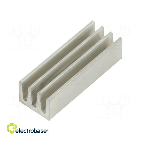 Heatsink: extruded | grilled | natural | L: 17mm | W: 6.3mm | H: 4.8mm