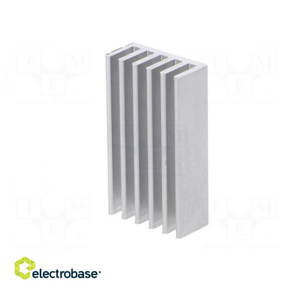 Heatsink: extruded | grilled | natural | L: 37.5mm | W: 21mm | H: 10mm image 2