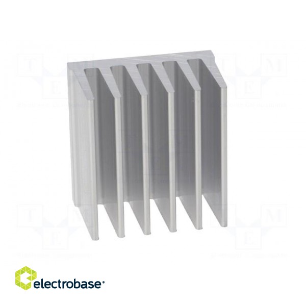 Heatsink: extruded | grilled | natural | L: 37.5mm | W: 36.8mm | H: 25mm фото 9