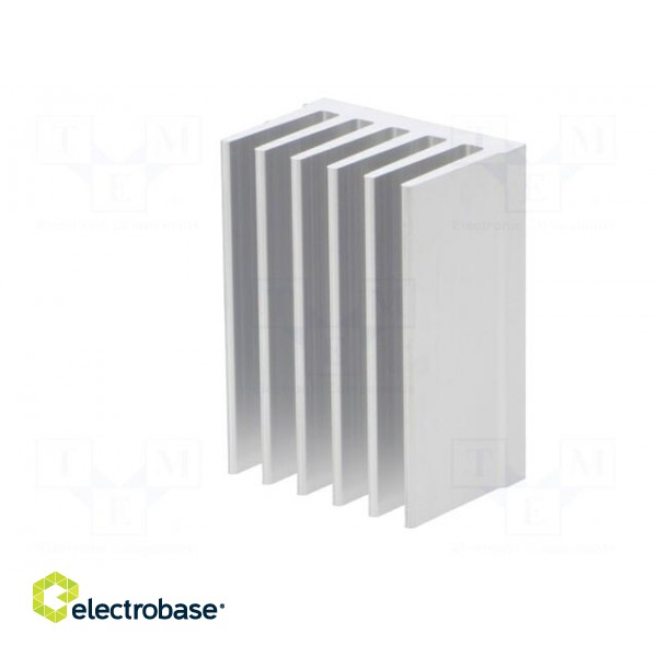 Heatsink: extruded | grilled | natural | L: 50mm | W: 36.8mm | H: 25mm image 2