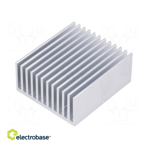 Heatsink: extruded | grilled | natural | L: 50mm | W: 45mm | H: 22mm | raw image 1