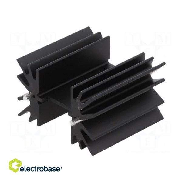 Heatsink: extruded | H | TO218,TO220,TO247 | black | L: 41.9mm | 3.3°C/W image 1