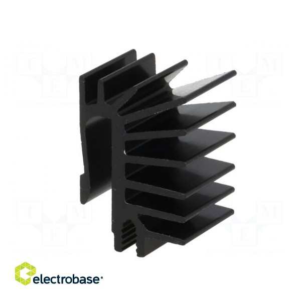 Heatsink: extruded | grilled | TO220 | black | L: 15mm | W: 19.4mm | H: 28mm image 8