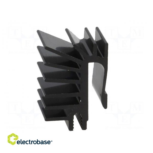 Heatsink: extruded | grilled | TO220 | black | L: 15mm | W: 19.4mm | H: 28mm image 3