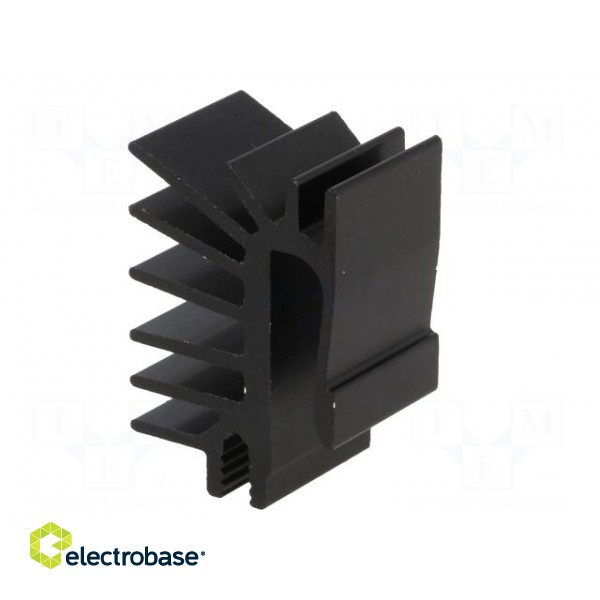 Heatsink: extruded | grilled | TO220 | black | L: 15mm | W: 19.4mm | H: 28mm image 4