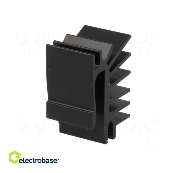 Heatsink: extruded | grilled | TO220 | black | L: 15mm | W: 19.4mm | H: 28mm image 6