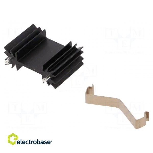 Heatsink: extruded | H | TO202,TO218,TO220,TOP3 | black | L: 25.4mm image 1