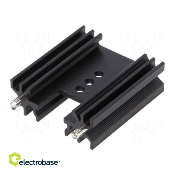 Heatsink: extruded | H | TO202,TO218,TO220,TOP3 | black | L: 38mm image 1