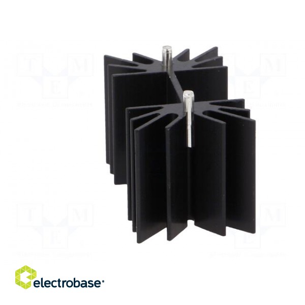 Heatsink: extruded | H | TO218,TO220,TOP3 | black | L: 25.4mm | W: 42mm фото 3