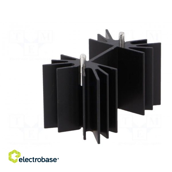 Heatsink: extruded | H | TO218,TO220,TOP3 | black | L: 25.4mm | W: 42mm image 4