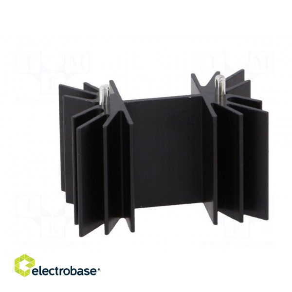 Heatsink: extruded | H | TO218,TO220,TOP3 | black | L: 25.4mm | W: 42mm фото 5