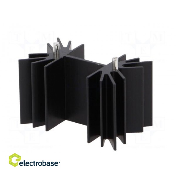 Heatsink: extruded | H | TO218,TO220,TOP3 | black | L: 25.4mm | W: 42mm фото 6