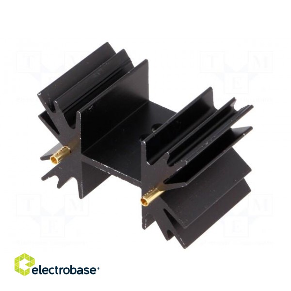 Heatsink: extruded | SOT32,TO220,TO3P | black | L: 25.4mm | 7.8K/W image 1
