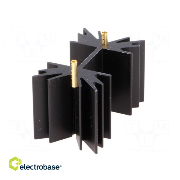 Heatsink: extruded | SOT32,TO220,TO3P | black | L: 25.4mm | 7.8K/W image 4