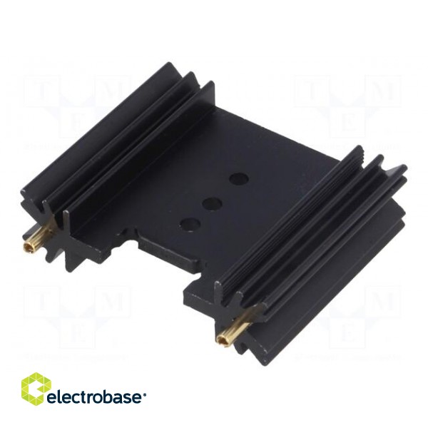 Heatsink: extruded | TO220,TO3P | black | L: 38.1mm | W: 45mm | H: 12.7mm image 1