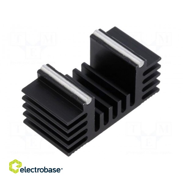 Heatsink: extruded | TO252,TO263 | black | L: 12.7mm | W: 25.9mm | D image 2