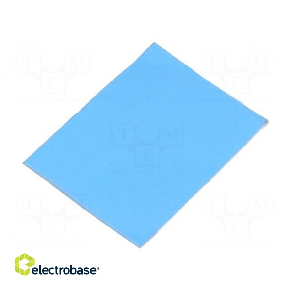 Heat transfer pad: acrylic | TO220 | L: 20mm | W: 15mm | Thk: 0.25mm
