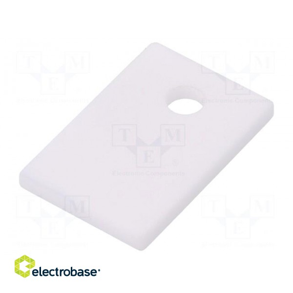 Heat transfer pad: ceramic | TO220 | L: 12mm | W: 18mm | Thk: 1.5mm