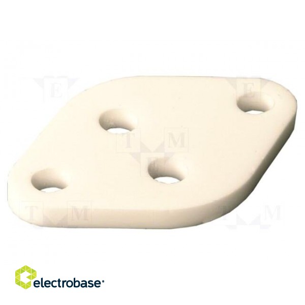 Heat transfer pad: ceramic | TO3 | L: 26.3mm | W: 40mm | Thk: 2.9mm
