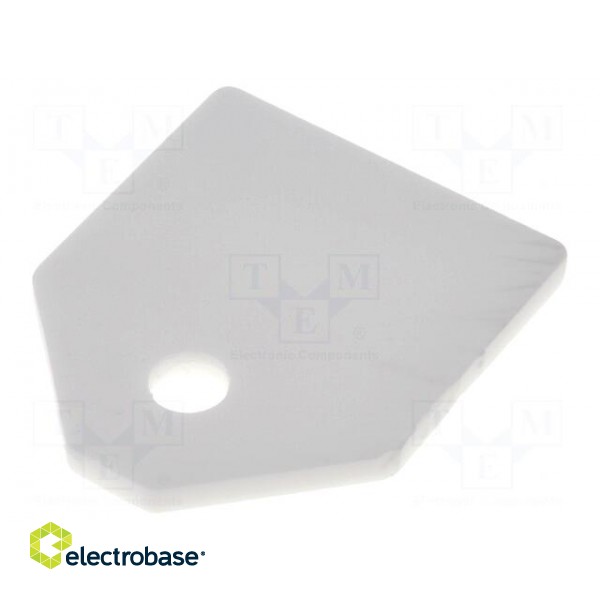 Heat transfer pad: ceramic | TO3P | L: 17.5mm | W: 20.5mm | Thk: 1.5mm