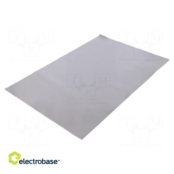 Heat transfer pad: gel | L: 300mm | W: 200mm | Thk: 1mm | 4.5W/mK | glued