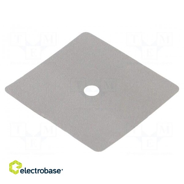 Heat transfer pad: graphite | L: 38mm | W: 36mm | Thk: 0.2mm | 20W/mK