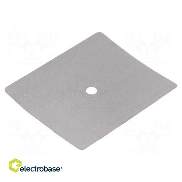 Heat transfer pad: graphite | L: 55mm | W: 48mm | Thk: 0.2mm | 20W/mK
