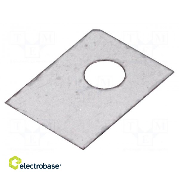 Heat transfer pad: mica | SOT32 | 0.4K/W | L: 11mm | W: 8mm | Thk: 0.05mm