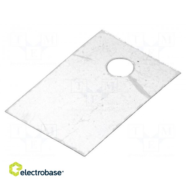 Heat transfer pad: mica | TO220 | 0.4K/W | L: 18mm | W: 12mm | Thk: 0.05mm