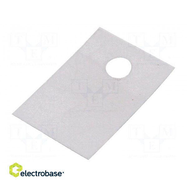 Heat transfer pad: mica | TO220 | L: 18mm | W: 12mm | transparent