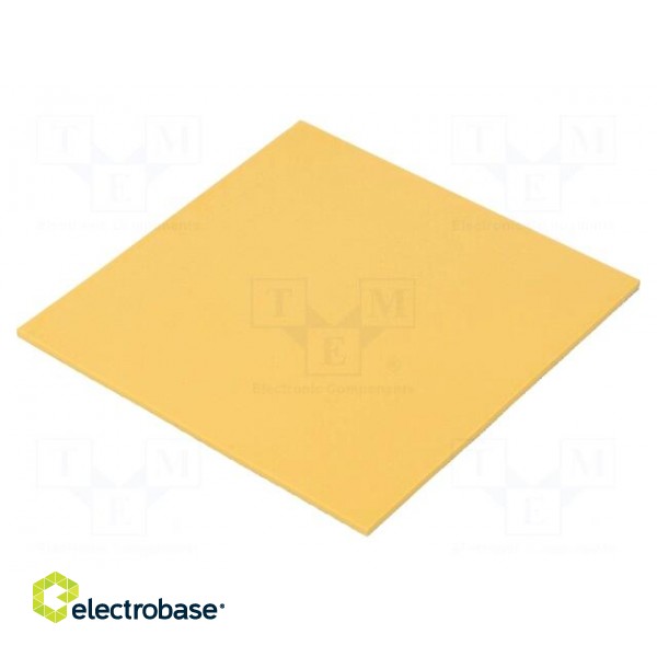 Heat transfer pad: silicone | L: 101.6mm | W: 101.6mm | golden | 5W/mK image 1