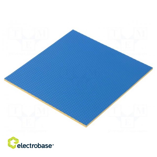 Heat transfer pad: silicone | L: 101.6mm | W: 101.6mm | golden | 5W/mK image 2