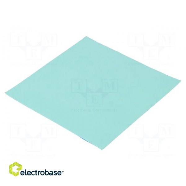 Heat transfer pad: silicone | L: 101.6mm | W: 101.6mm | green | Thk: 1mm paveikslėlis 1