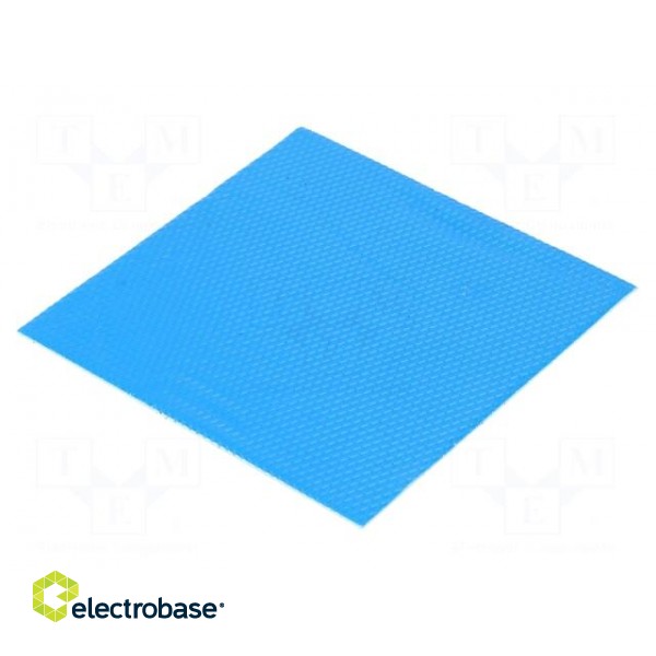 Heat transfer pad: silicone | L: 101.6mm | W: 101.6mm | green | Thk: 1mm paveikslėlis 2