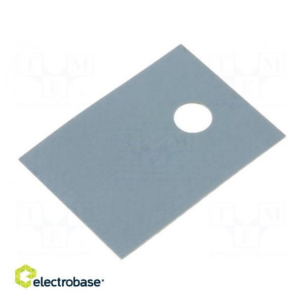 Heat transfer pad: silicone | TO220 | L: 18mm | W: 13mm | Thk: 0.2mm