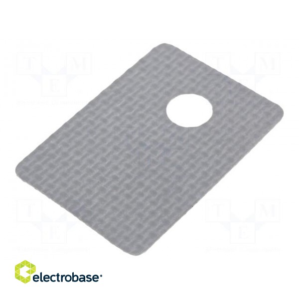 Heat transfer pad: silicone | TO220 | L: 19.05mm | W: 12.7mm | grey