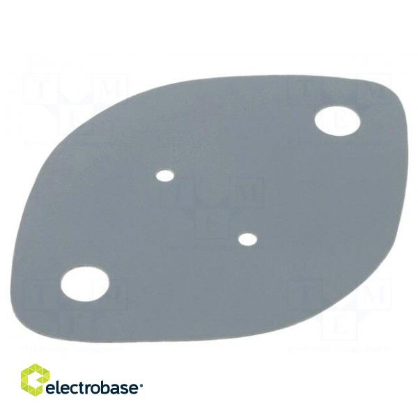 Heat transfer pad: silicone | TO3 | 0.38K/W | L: 43.5mm | W: 31mm