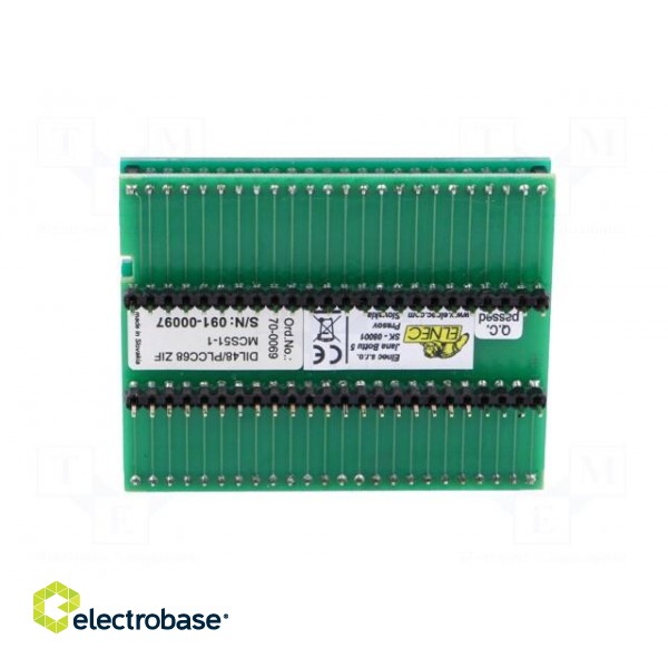 Adapter: DIL48-PLCC68 | Application: for MCS-51 ICs фото 5
