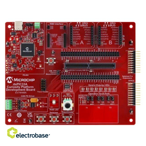 Dev.kit: Microchip | DSPIC33AK | prototype board | Curiosity image 2