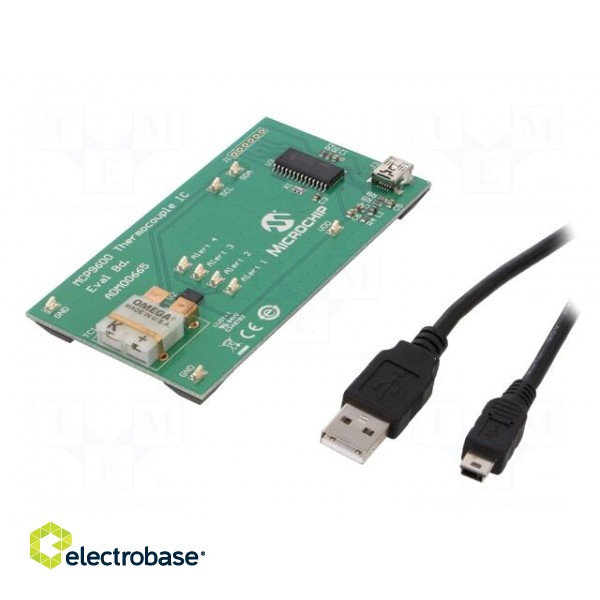 Dev.kit: Microchip | USB cable,prototype board,thermocouple K image 1