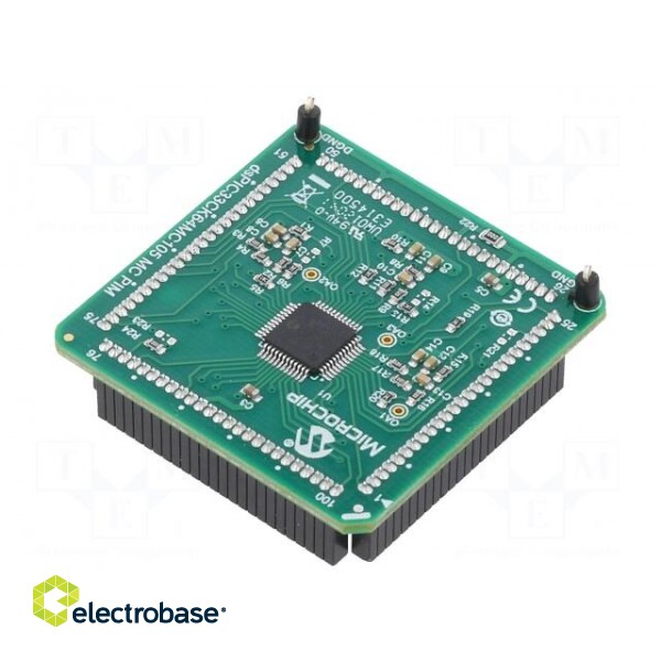 Plug-in module | Components: DSPIC33CK64MP105 | prototype board image 1