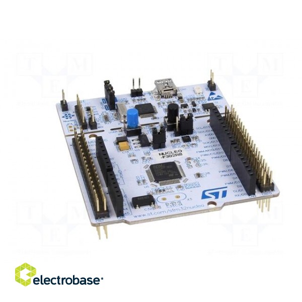 Dev.kit: STM32 | STM32F302R8T6 | Add-on connectors: 2 | base board paveikslėlis 5