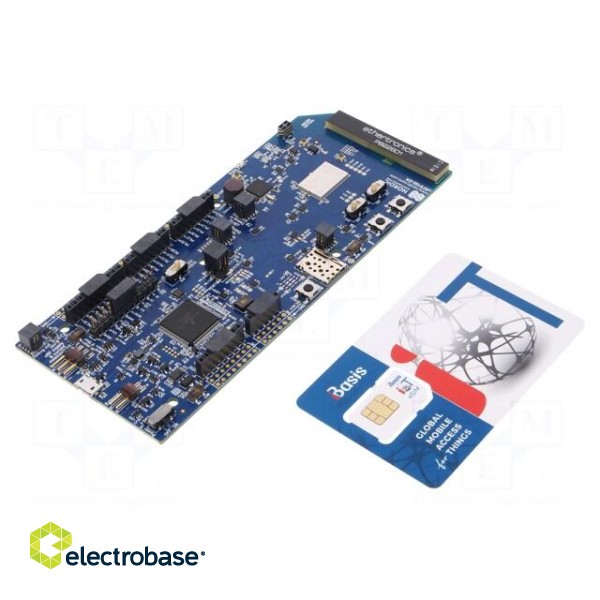 Dev.kit: LTE | USB B micro,pin strips,nanoSIM | prototype board