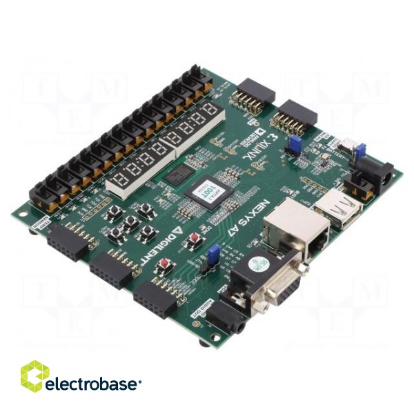 Dev.kit: Xilinx | Comp: XC7A100T-1CSG324C | LED x2 | 4-digit фото 1