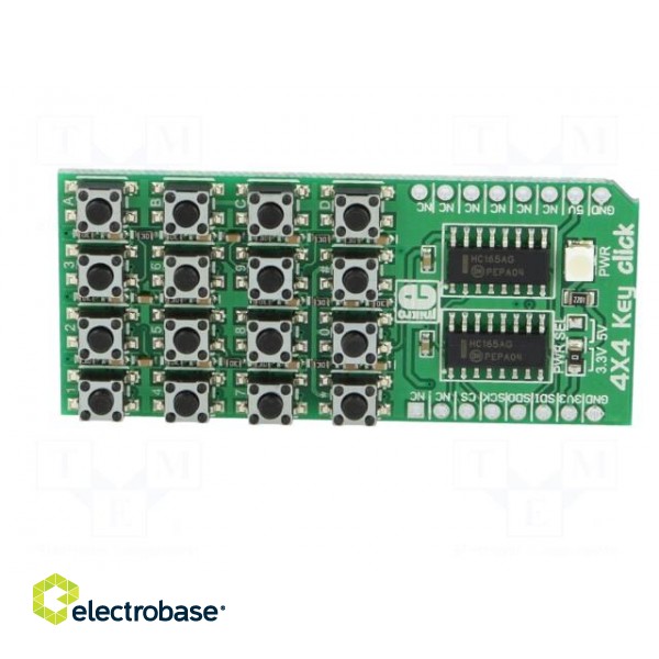 Click board | 16-button keypad | SPI | HC165AG | 3.3/5VDC image 3