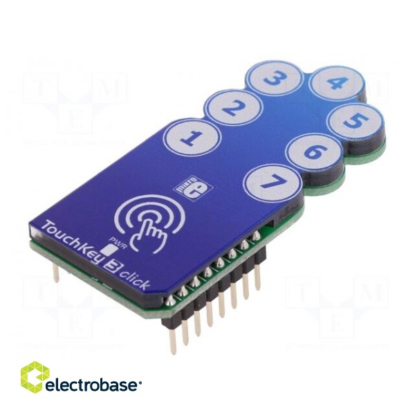 Click board | 7-button capacitive keypad | GPIO,SPI | AT42QT1110
