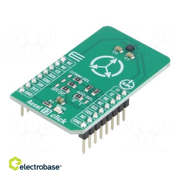 Click board | prototype board | Comp: IIS2DLPC | accelerometer