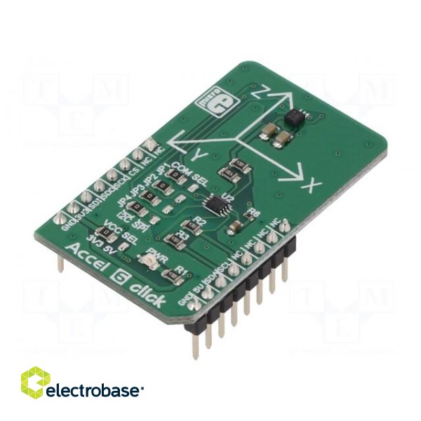 Click board | accelerometer | I2C,SPI | BMA280 | 3.3/5VDC