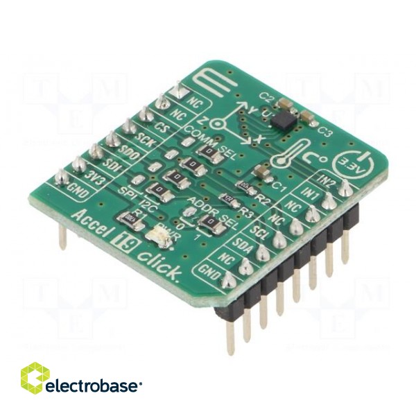 Click board | accelerometer | I2C,SPI | LIS2DTW12 | prototype board
